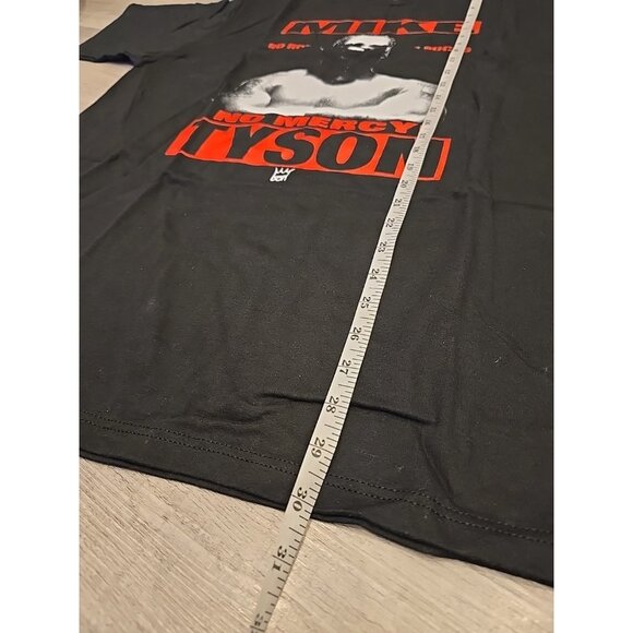 Vintage  Mike Tyson T Shirt 90s Black No Robe Shoes NO MERCY Don King DEADSTOCK - Picture 5 of 6